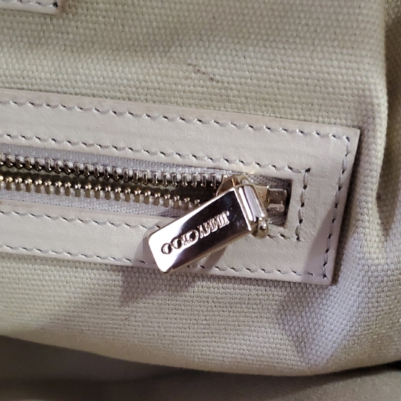 Jimmy Choo Chic Beige and Brown Women's Satchel - Picture 15 of 15